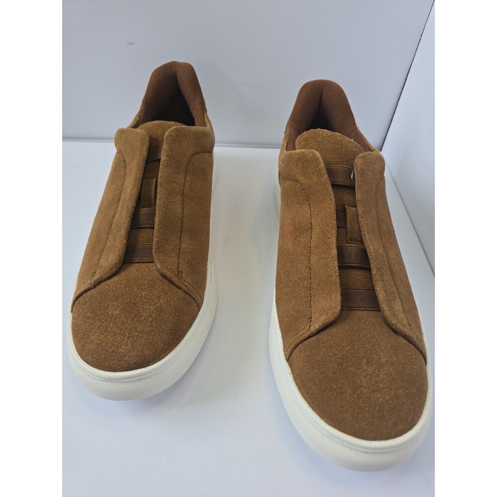 George Mens Gore Slip On Suede Leather Shoes In Cognac Size 8.5 NWT